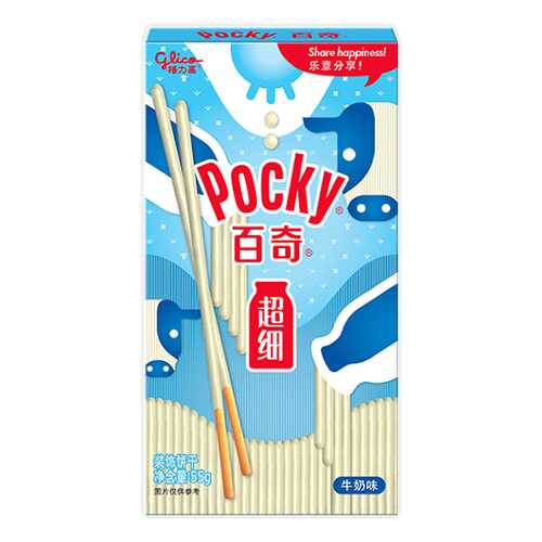 Палочки Glico Pocky молочные белый шоколад ультра тонкие 55 г в Да