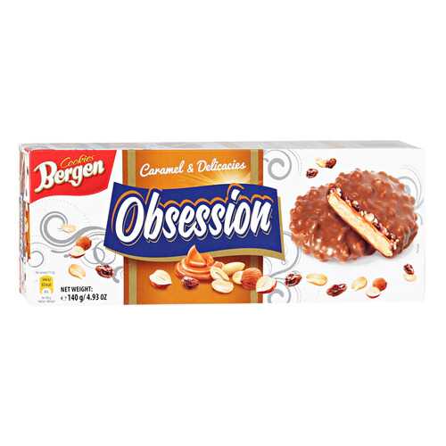 Печенье BERGEN Obsession Caramel 140г в Да