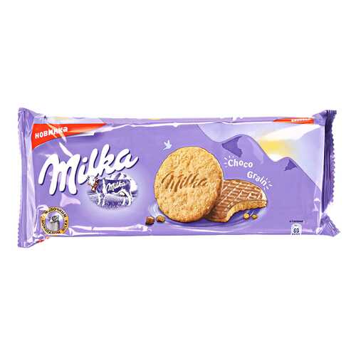 Печенье овсяное Milka с молочным шоколадом 168 г в Да