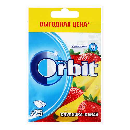 Orbit Клубника-Банан пакет 25 драже по 34г в Да