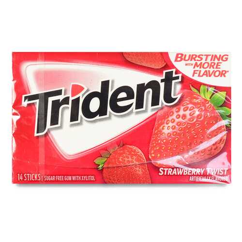 Жевательная резинка TRIDENT Strawberry Twist, 18 пластинок США в Да