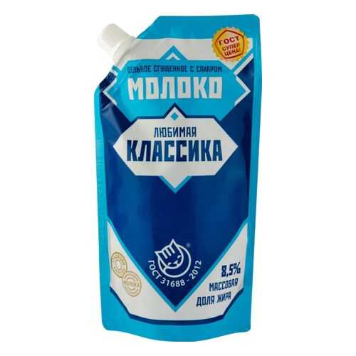 Молоко сгущенное Любимая классика 8.5% с сахаром 270 г в Да