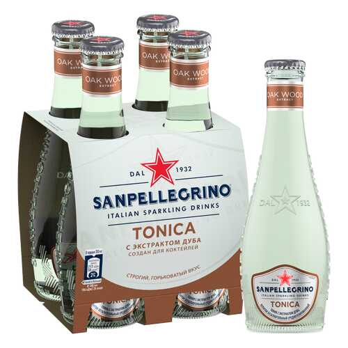 Напиток безалкогольный газированный S.Pellegrino Tonica, 4 шт по 0,20л в Да