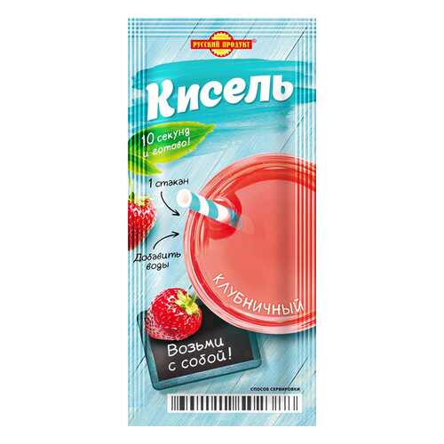 Кисель момент Здоровый образ жизни клубничный 25г/25 уп в коробке в Да