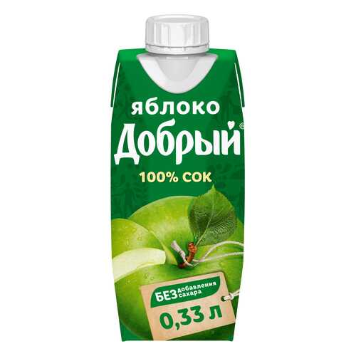 Сок Добрый яблочный 100% 0.33 л в Да